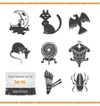 halloween icons set vector image