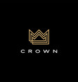 king crown logo icon vector image