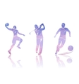 set shapes golfers football and basketball vector image