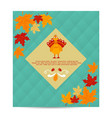 thanksgiving autumn fall background with pumpkin vector image vector image