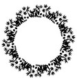 floral wreath with leaves and branches vector image vector image