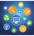 socail media concept with app icons vector image vector image
