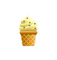 ice cream colored cartoon fast food icon vector image vector image