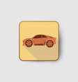 orange car icon vector image