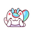 cartoon kawaii capricorn cat and kitten pet relax vector image