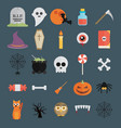 halloween icons vector image