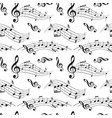 seamless pattern with music notes - background vector image