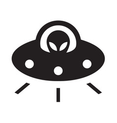 Ufo outline icon set Royalty Free Vector Image