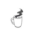 hot coffee mug icon vector image