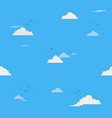 blue sky with clouds on shiny day seamless vector image vector image