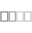 frames with style art nouveau ornament set vector image
