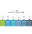infographic template with 6 steps vector image