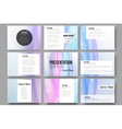 set of 9 templates for presentation slides vector image