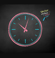 chalk drawn clock vector image