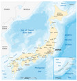 map of the east asian island nation japan vector image vector image