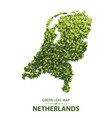 green leaf map of netherlands vector image vector image