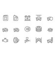 car service line icons vector image vector image