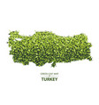 green leaf map of turkey vector image vector image