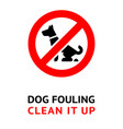 no dog fouling sign modern trendy banner vector image