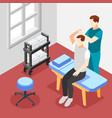 physiotherapy and rehabilitation background vector image vector image