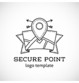 safe shield point abstract logo template vector image