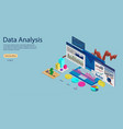 online statistics and data analytics concept banne vector image