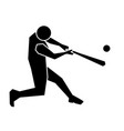 baseball sport icon vector image vector image