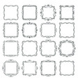 flourishes vintage frames set vector image