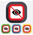 do not look eye sign icon publish content vector image vector image