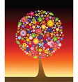 flower tree vector image vector image