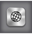global icon - metal app button vector image vector image