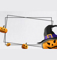 jack olantern frame on white background vector image