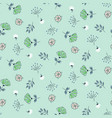 pretty artistic flowers pastel blue colors vector image vector image