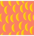 seamless pattern of bananas with pink background vector image vector image