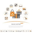 internet shopping concept vector image