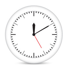 Clock face on white Royalty Free Vector Image - VectorStock