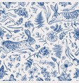 seamless pattern with rabbits vector image vector image