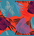 tropical colorful palm leaf background vector image vector image