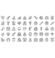 set of thin line japanese wedding icons vector image vector image