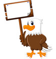 eagle cartoon posing vector image
