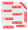 merry christmas label ribbons vector image