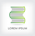 books layer logo design template vector image