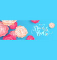 mothers day flower banner in spanish language vector image vector image