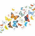watercolor butterflies set vector image