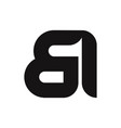 bi letter logo design with simple style vector image