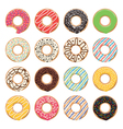 colorful donuts vector image