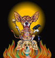 devil dog-halloween concept vector image