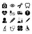 medical icons set vector image