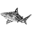 shark tribal tattoo vector image