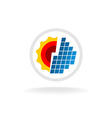 solar energy logo vector image vector image